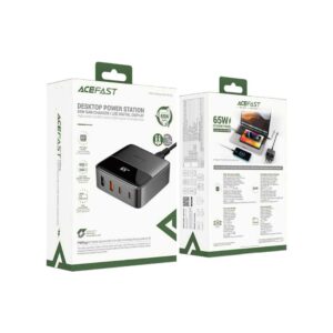 Мережевий зарядний пристрій ACEFAST Z6 PD65W GaN charger Black