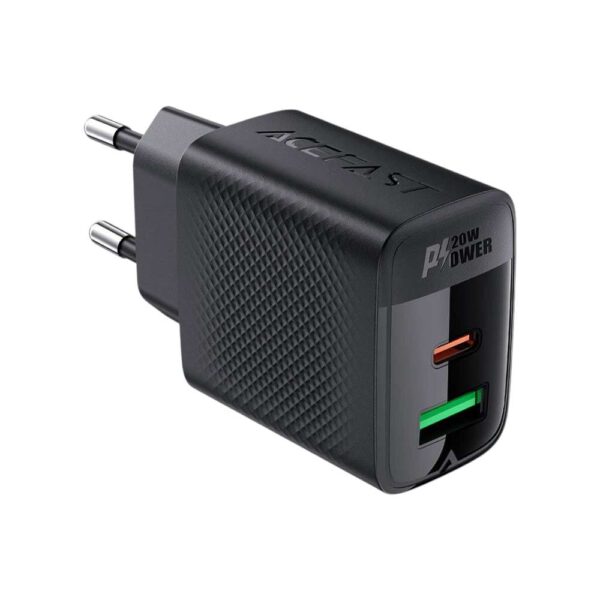 Мережевий зарядний пристрій ACEFAST A78 PD20W GaN charger Black - Зображення 3