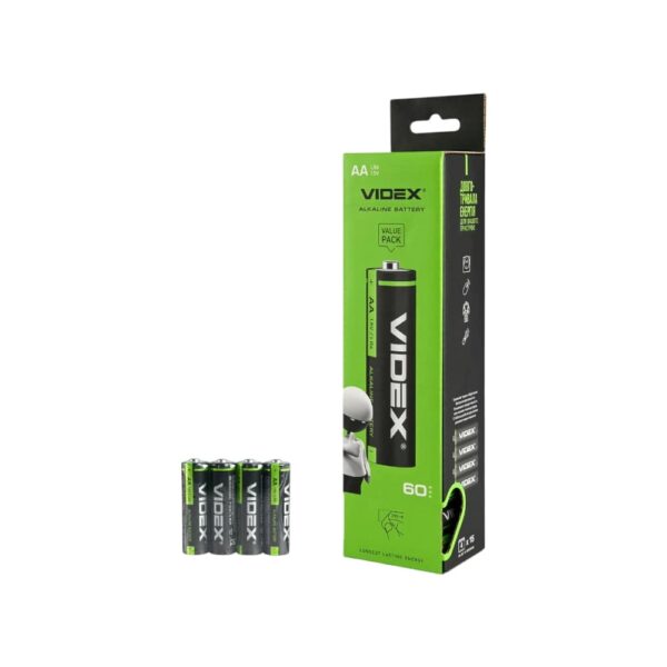 Батарейки Videx LR6 (AA) Alkaline SHRINK 4шт - Зображення 2