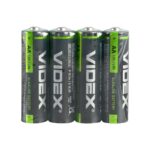 Батарейки Videx LR6 (AA) Alkaline SHRINK 4шт