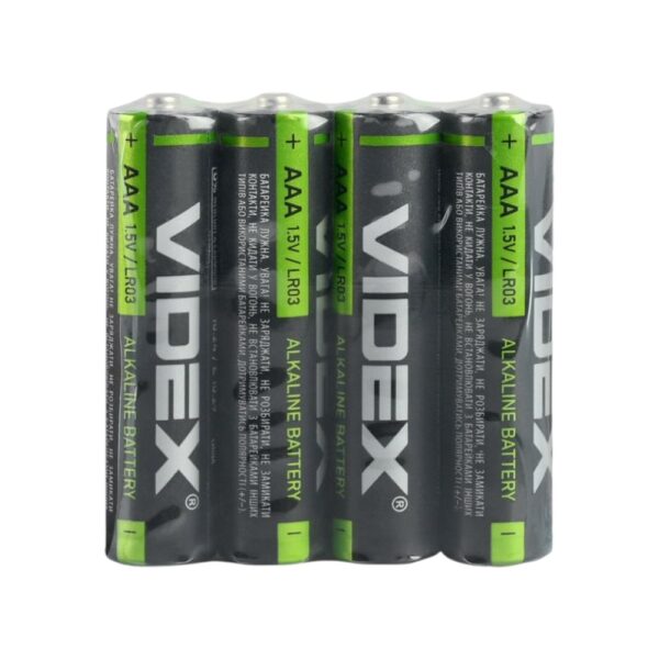 Батарейки Videx LR03 (AAA) Alkaline SHRINK 4шт